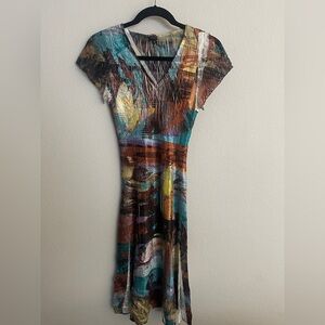 KOMAROV GORGEOUS CRINKLE DRESS M